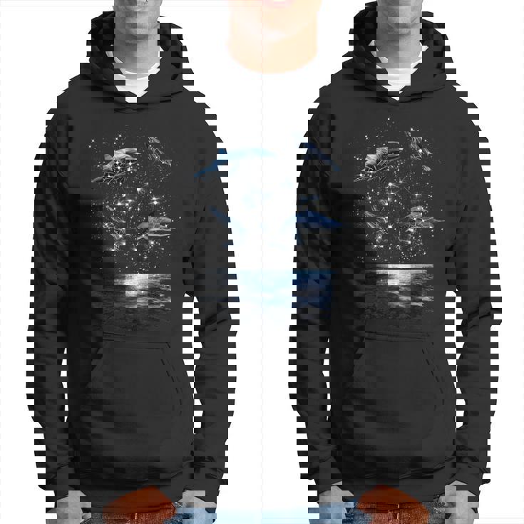 星座イルカ、天体宇宙銀河イルカ パーカー