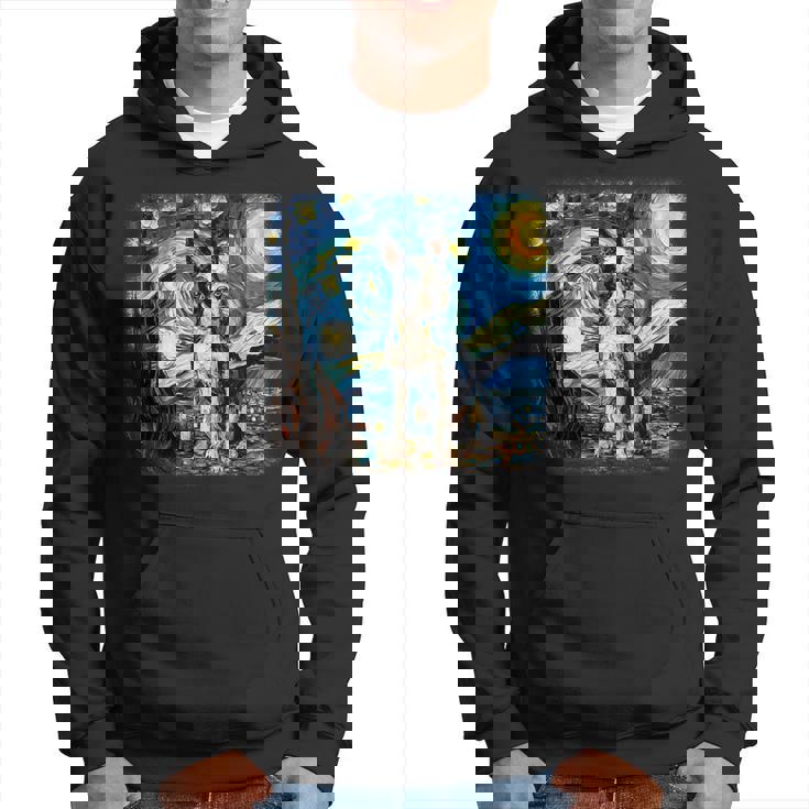 星月夜のヴァンゴッホ ボストンテリア パーカー