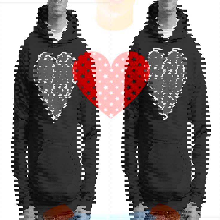 星柄のグラフィックハートプリント。 パーカー