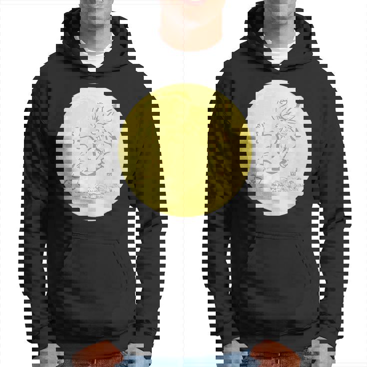 月 に映る 鳥獣戯画 兎 デザイン ウサギ うさぎ メンズ レディース キッズ 和風 和柄 グラフィック パーカー