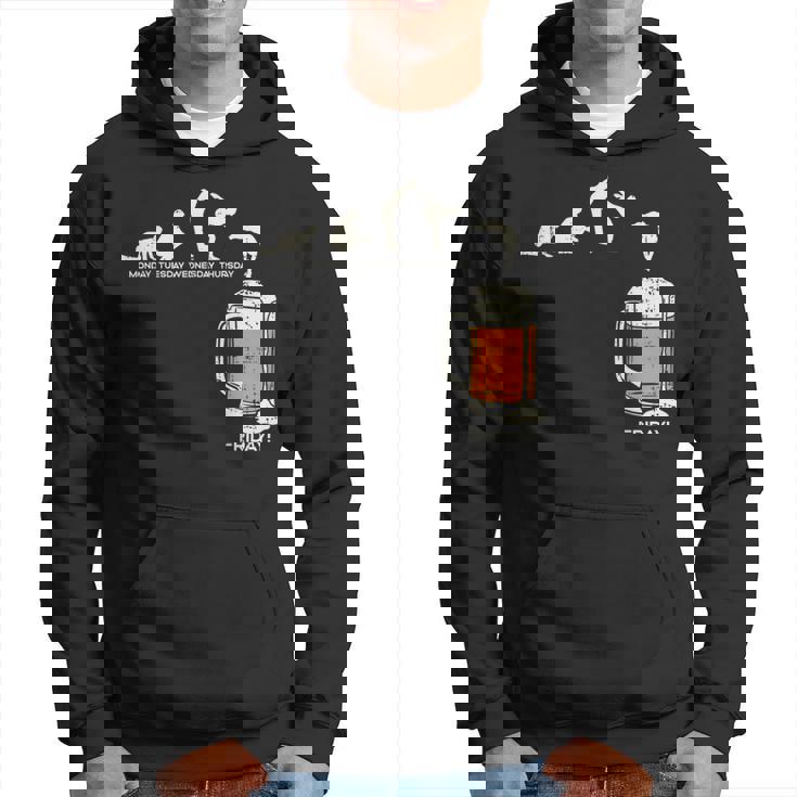 月曜日から金曜日のビールのおかしい仕事の週の飲むチームのギフトへの月曜日 パーカー