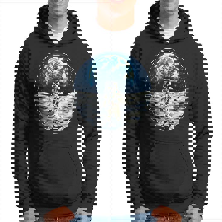 月面着陸 地球 グラフィック パーカー