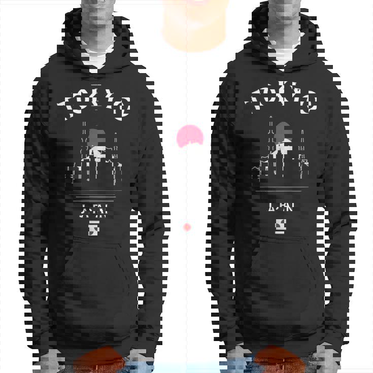 東京 日本 国旗 東京スカイライン ミニマリスト お土産 パーカー