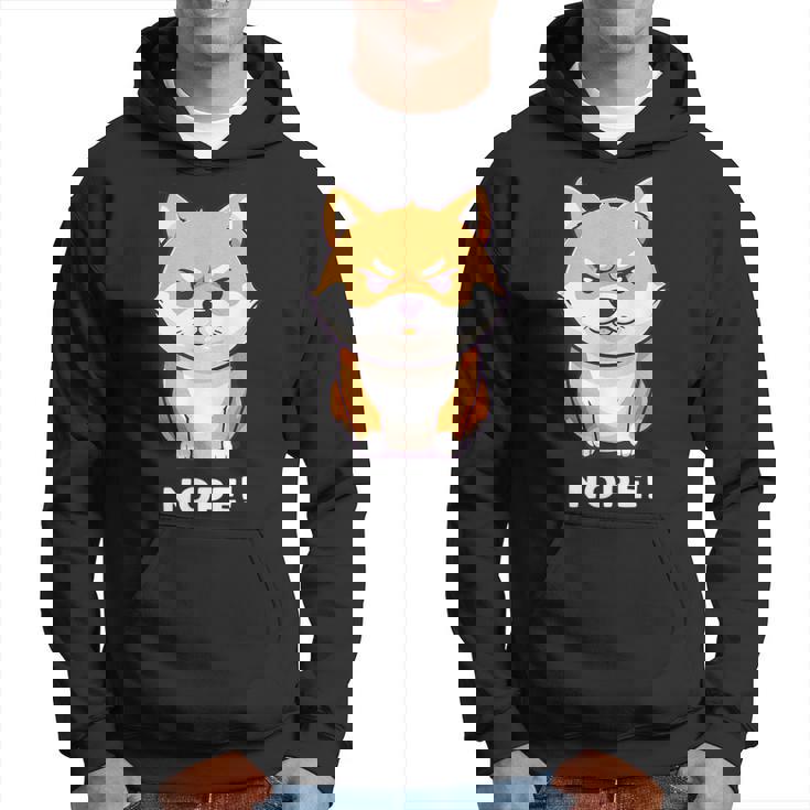 柴犬 犬 赤柴 怒柴 拒否柴 嫌です 怒った犬 かわいい おもしろ パーカー