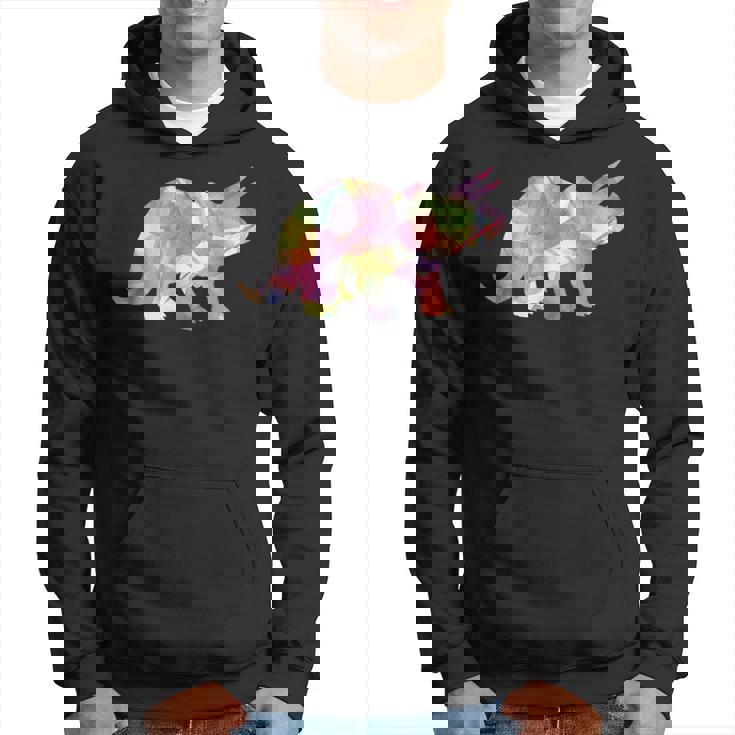 水彩爬虫類トリケラトプス古生物学恐竜 パーカー