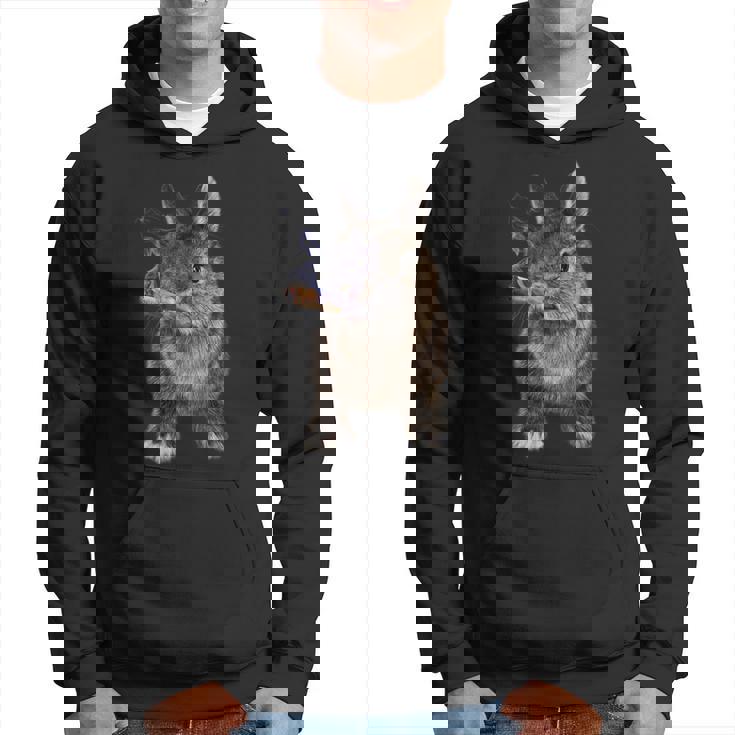 煙草を吸ううさぎ たばこ パーカー