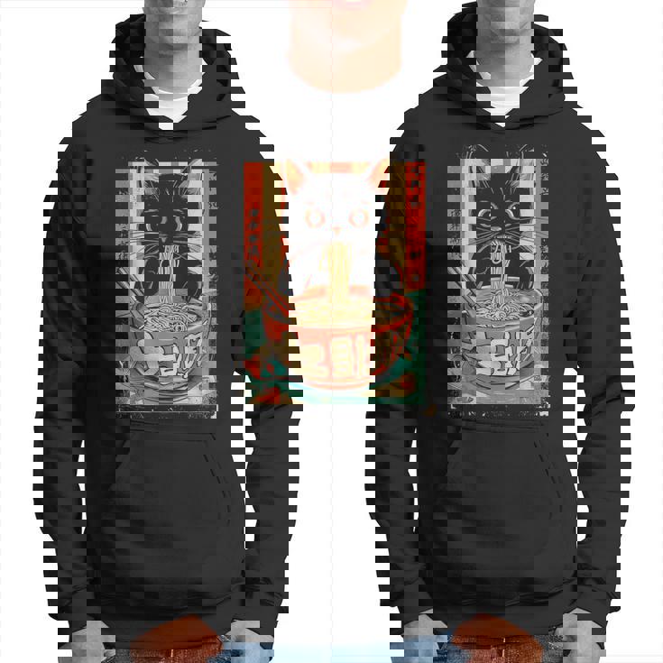 猫 ラーメン ヌードル 日本アニメ 漫画 ラーメン カワイイ 猫 パーカー