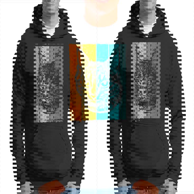 猫、レトロ パーカー