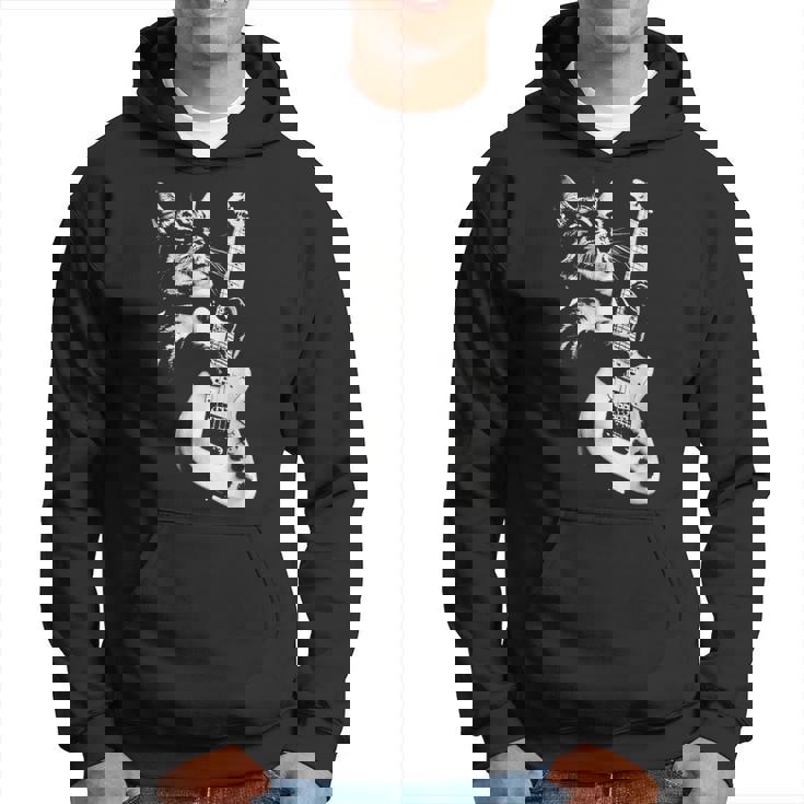 猫がギターベースを弾く パーカー