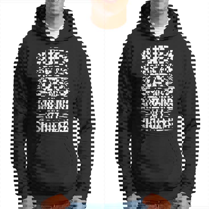 猫とガーデニング 庭師 おもしろガーデニング パーカー