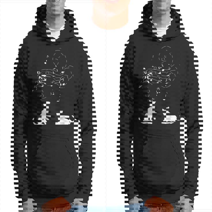 猫と音符 楽譜 音楽家 猫 音楽好き ギフト パーカー