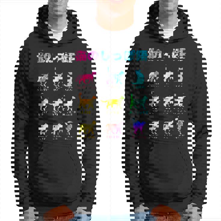 猫のしっぽ語 猫好き おもしろ 猫 ねこ ネコ 面白い ギフト にゃんこ ペット かわいい 猫 プリント パーカー