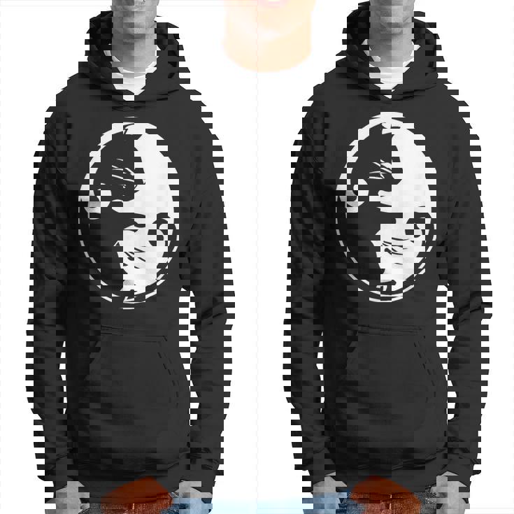 猫の陰陽相互接続 パーカー