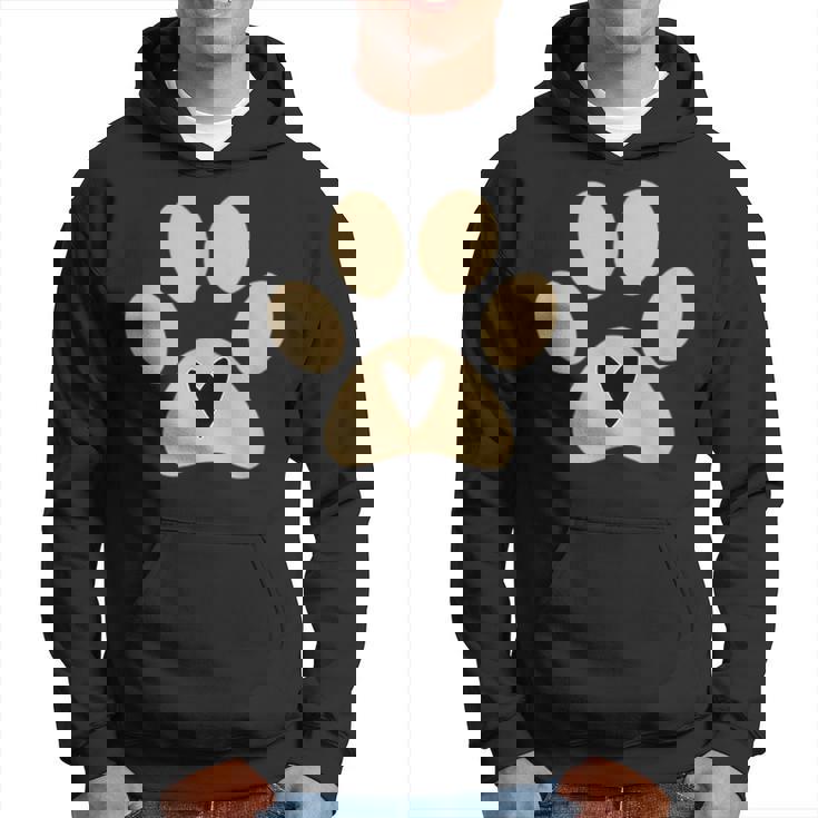 猫や犬の愛好家のための足付きハート パーカー