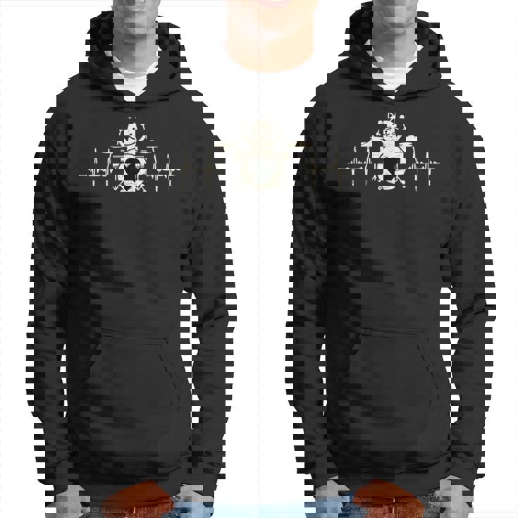 猫ドラム グラフィック 面白い ドラマー 猫 演奏 ドラム パーカー