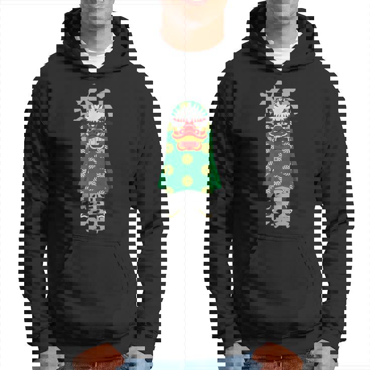 獅子舞 レトロな日本の祭り文化デザイン パーカー