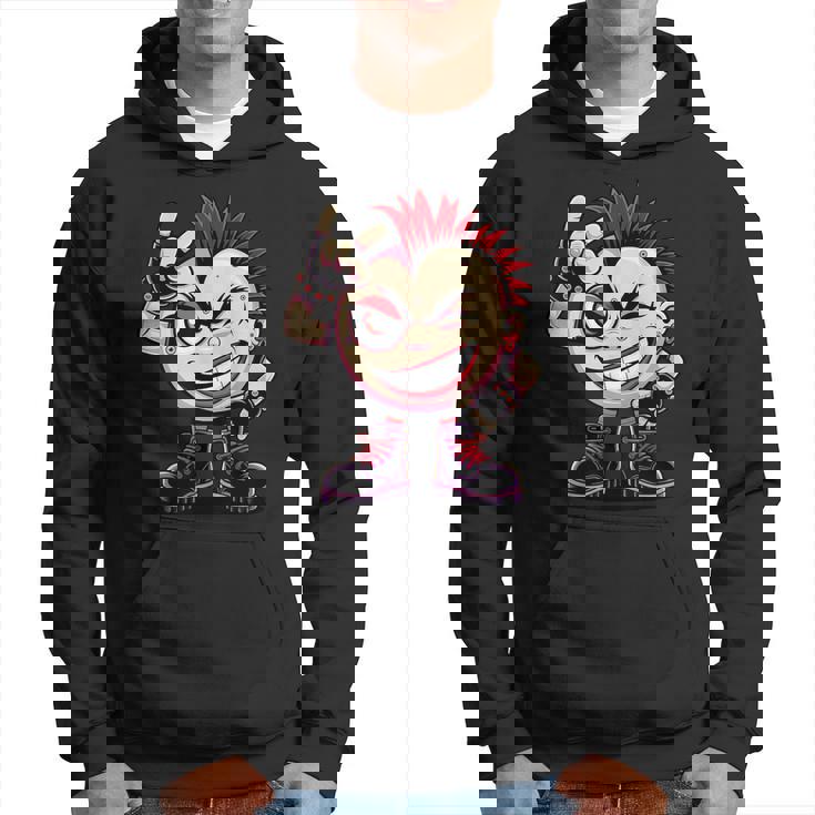 生意気なパンクロックロッカー イロとブーツ付き 面白いパンク パーカー