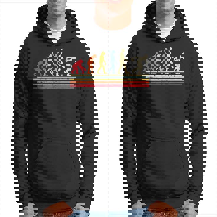 男のtシャツビンテージレトロの面白いボウリングの進化 パーカー