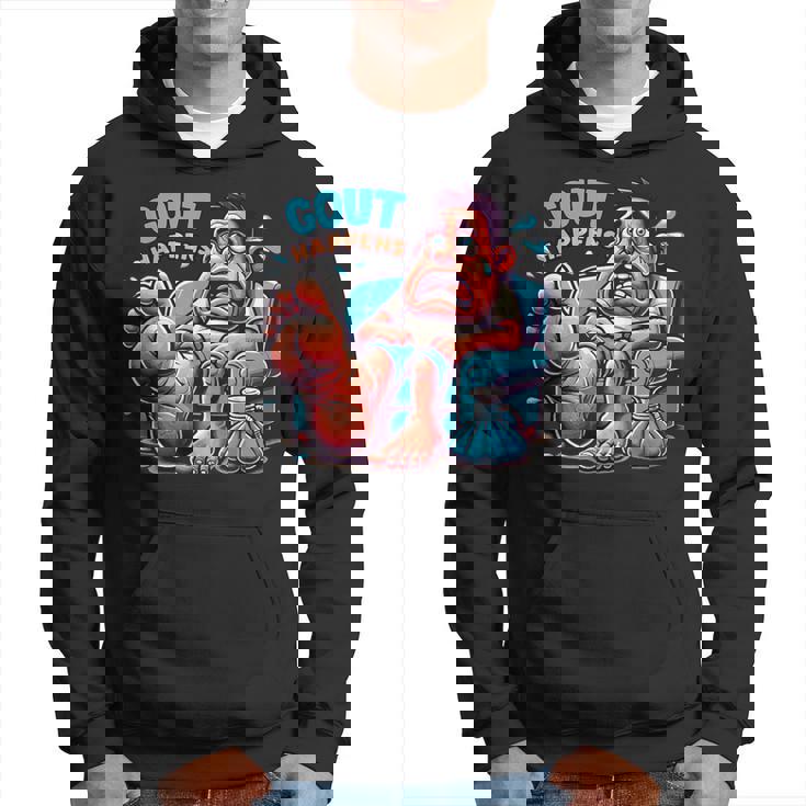 痛風が起こる 面白くて陽気な愚かな痛み むくみ パーカー