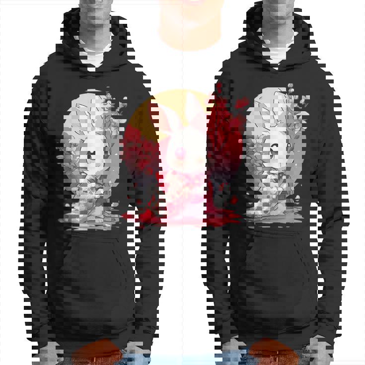 白うさぎの春のさくらアドベンチャー パーカー