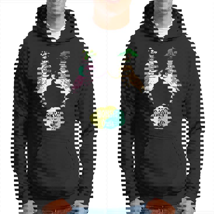 盆栽フクロウと宇宙盆栽フクロウ パーカー