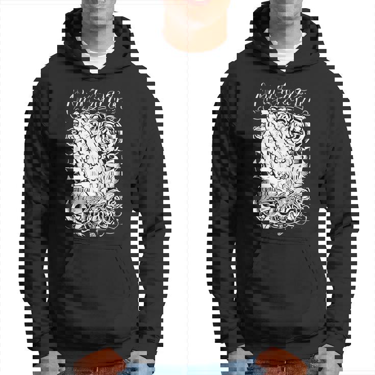 神だけが私を裁くことができるローライダーアートチカーノカルチャー パーカー