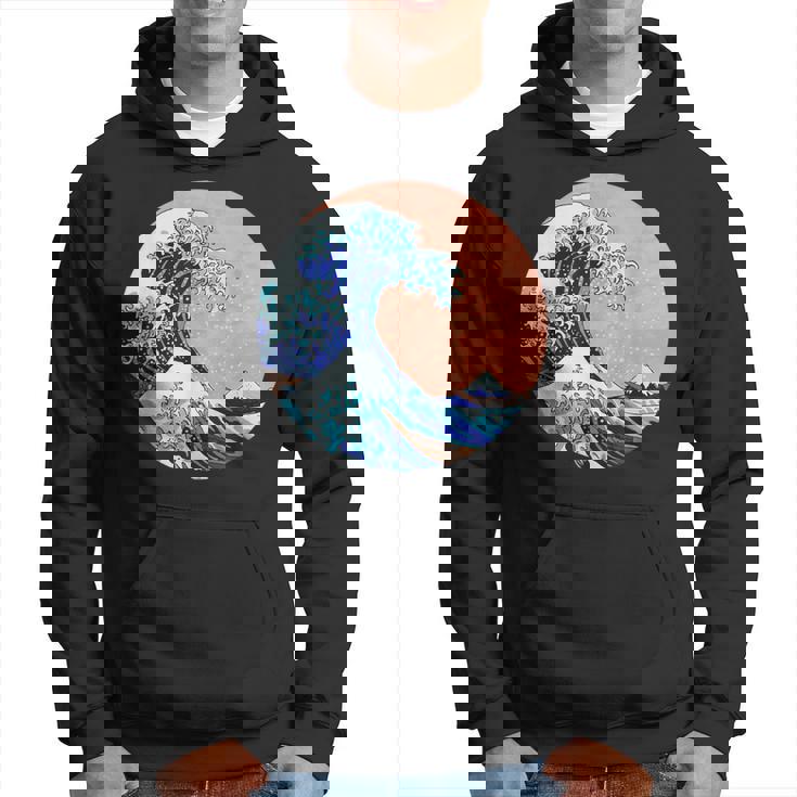 神奈川の偉大な波 日本製 パーカー