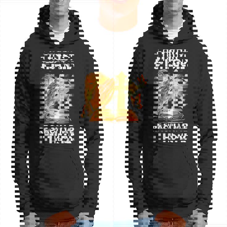 私がここまでたどり着いた唯一の理由はイエス様です パーカー