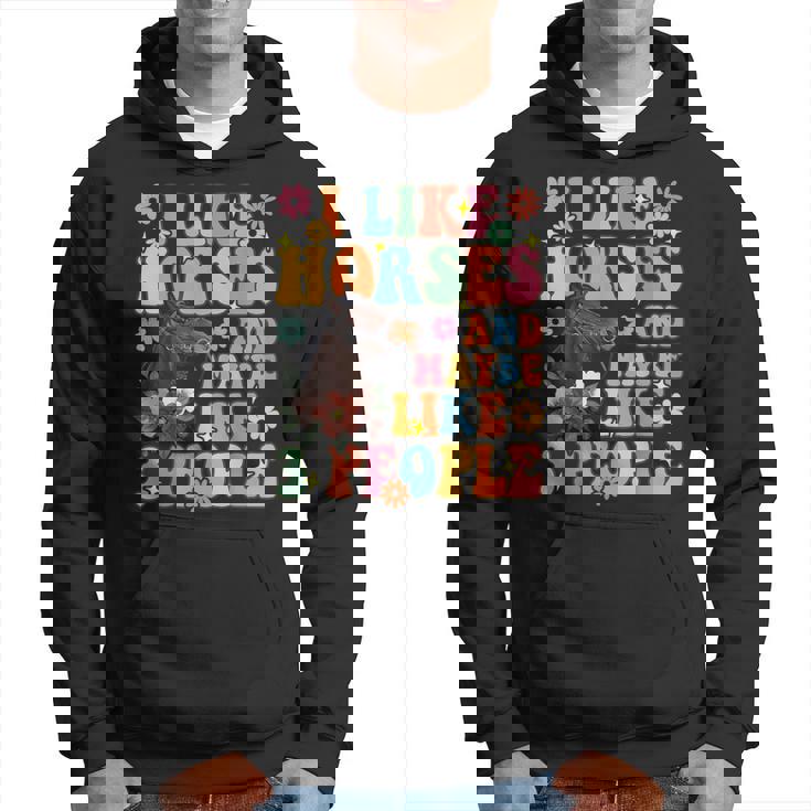 私は馬と3人が好きグルーヴィーな乗馬乗馬ライダー パーカー