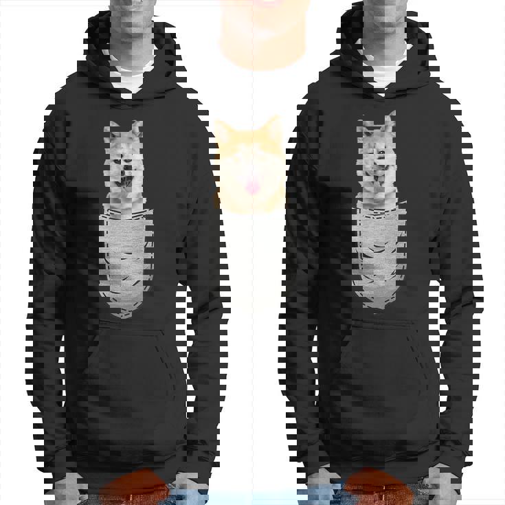 秋田犬健日本人胸ポケット犬オーナー パーカー