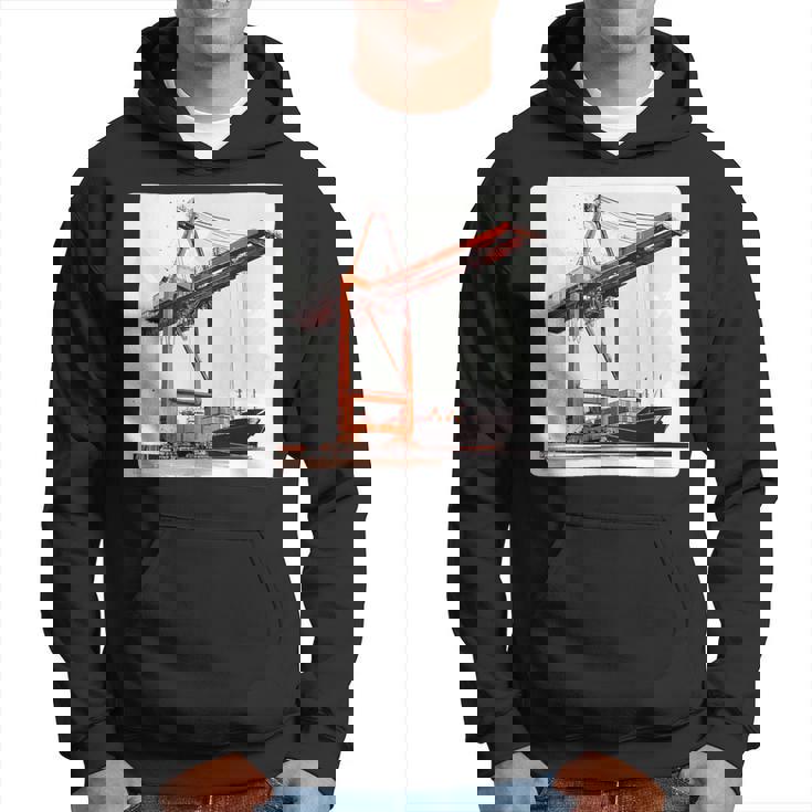 素晴らしいポートクレーン コンテナ船コスチューム パーカー