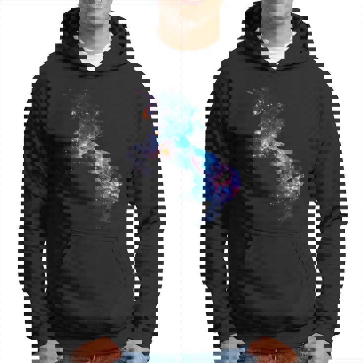 美的シルエット 夢のような宇宙 銀河 ユニコーン パーカー