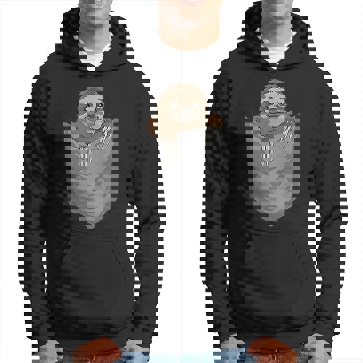 胸ポケットのナマケモノ 面白いナマケモノ パーカー