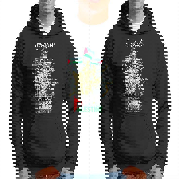 自由パレスチナガザパレスチナ国旗 アラビア語 パーカー