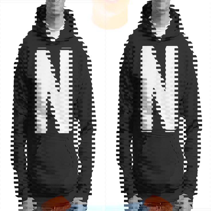 英文字 N 大文字 アルファベット モノグラム イニシャル パーカー