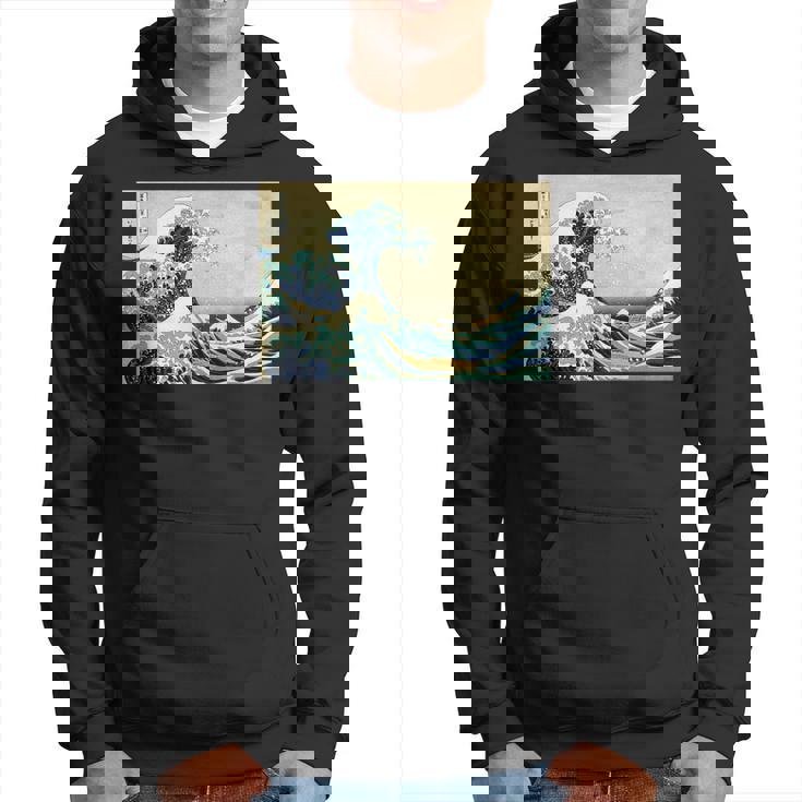 葛飾 北斎 神奈川沖浪裏 有名なヴィンテージアート スタイリッシュ パーカー