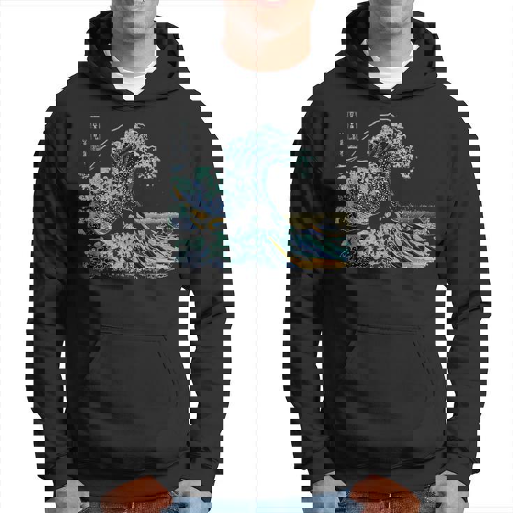 葛飾 北斎 神奈川沖浪裏 有名なヴィンテージアート スタイリッシュ Great Wave Hokusaitylish パーカー