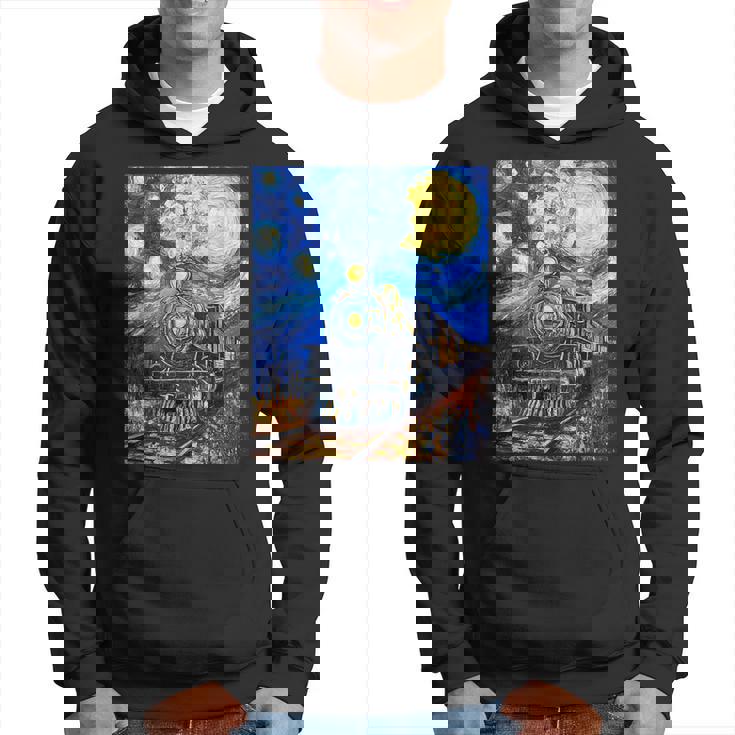 蒸気機関 蒸気機関車 ヴィンテージ ゴッホ 機関車 列車 パーカー