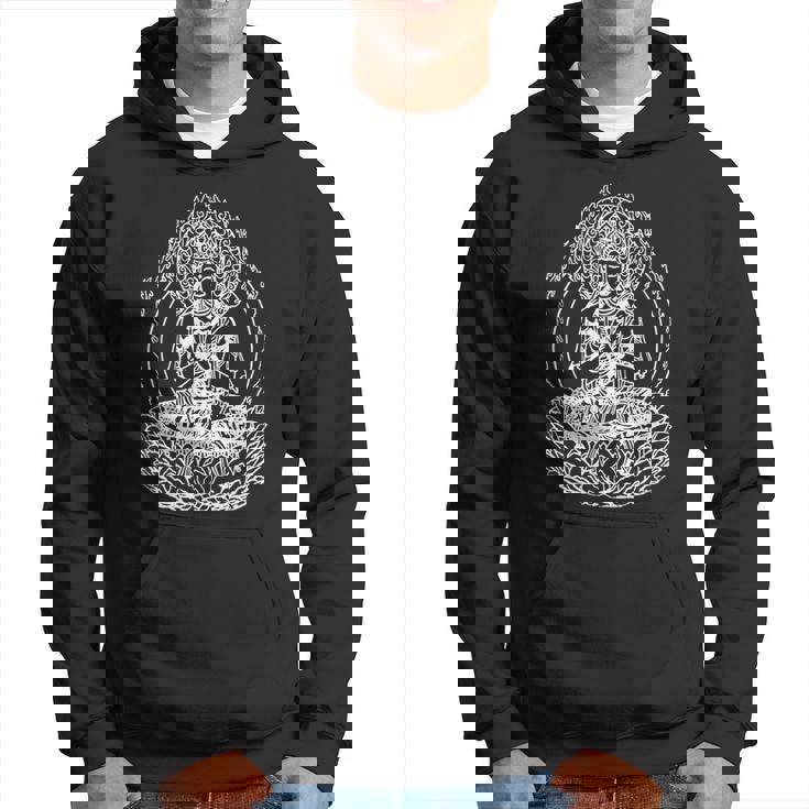 蓮の花の仏像 菩薩 仏教 宗教 パーカー