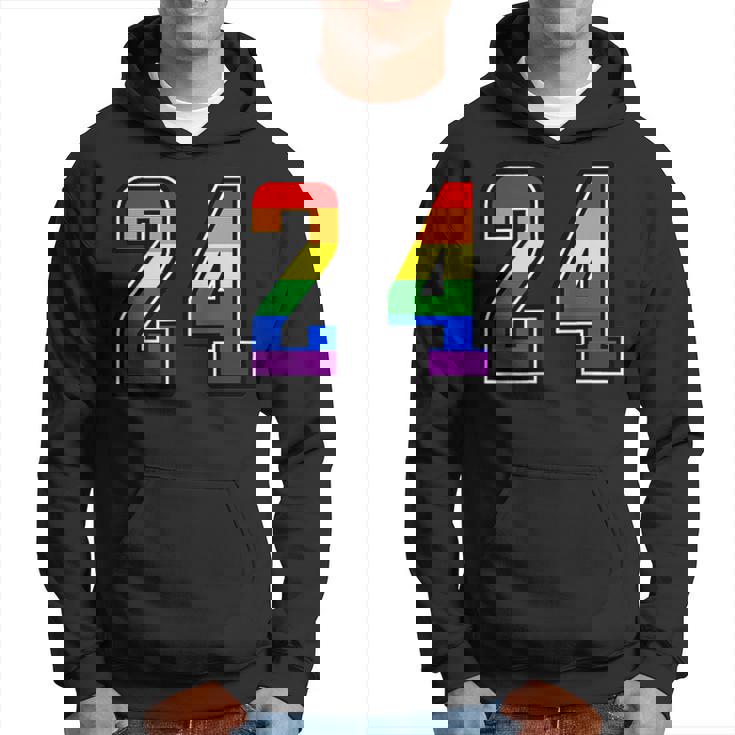 虹 24チーム短期大学スポーツレインボーカラー番号制ユニフォーム パーカー