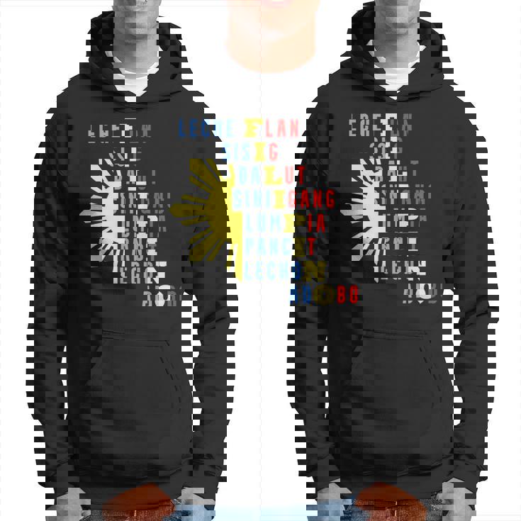 誇り高いフィリピン人のための有名な食べ物 フィリピンのデザイン パーカー