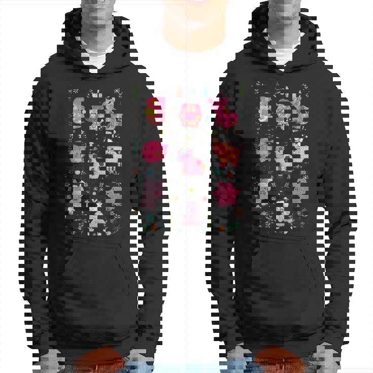 豚のかわいい刺しゅう 豚の恋人 パーカー