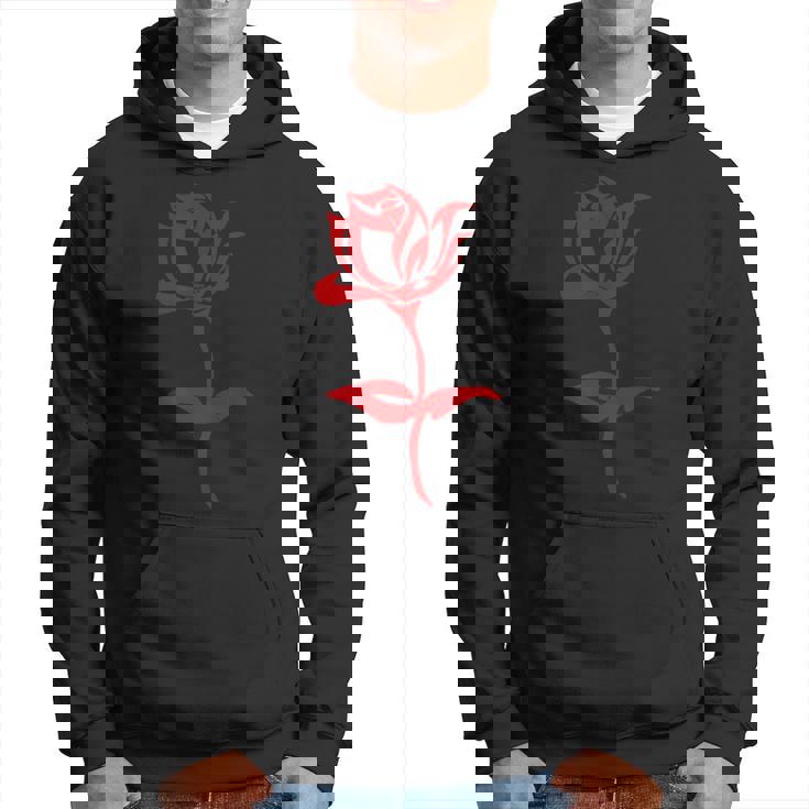 赤いバラ ミニマリスト お絵かき 花 薔薇 恋人 ガーデニング パーカー