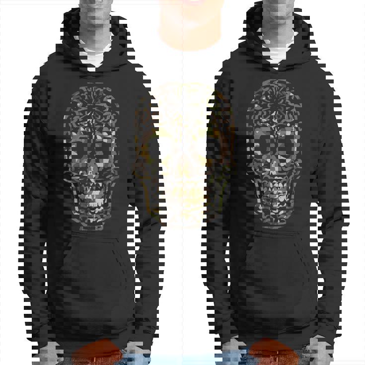 迷彩柄 シュガースカル カラベラ Dia De Muertos メキシカンハロウィン パーカー