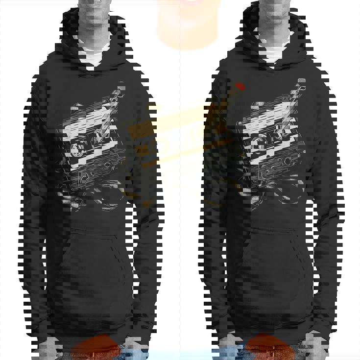 鉛筆巻き戻し付きレトロカセットテープ パーカー