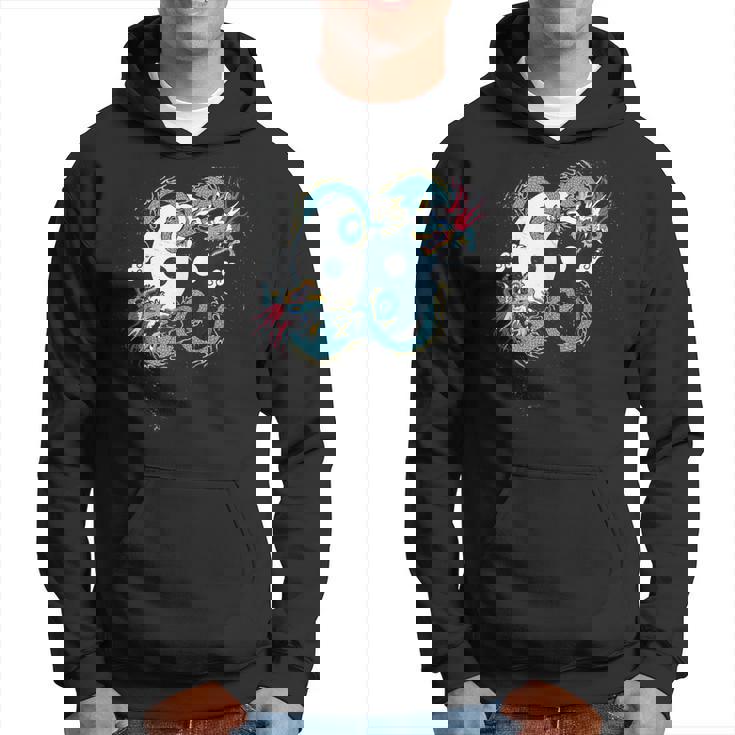 陰陽 太極竜デザイン 瞑想用 太極拳 パーカー