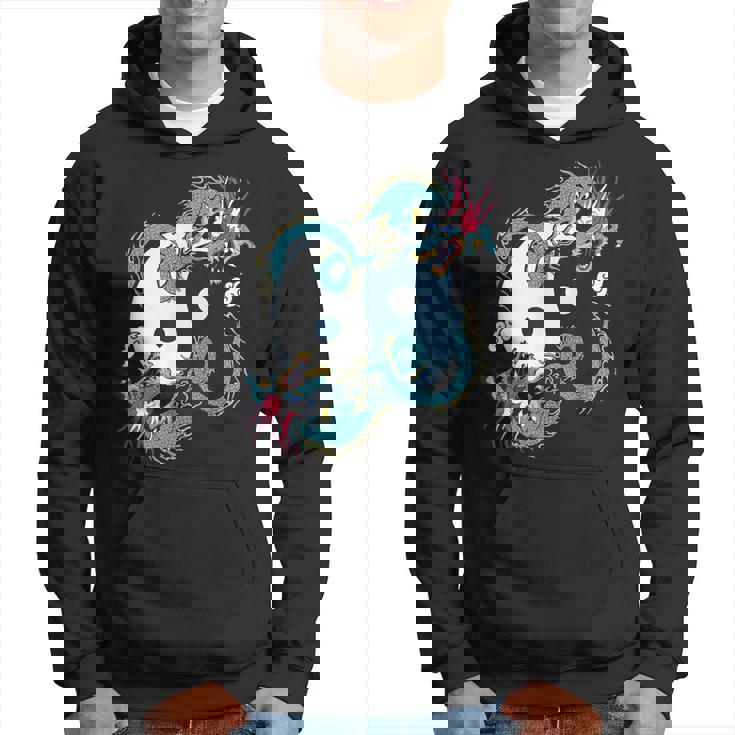 陰陽太極拳ドラゴンデザイン 瞑想用 太極拳 パーカー