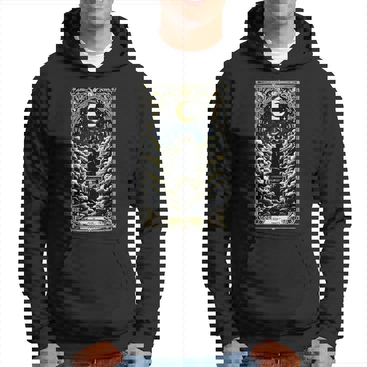 隠者タロットカード 箱に入った猫 神秘的なかわいい猫のタロットカード パーカー