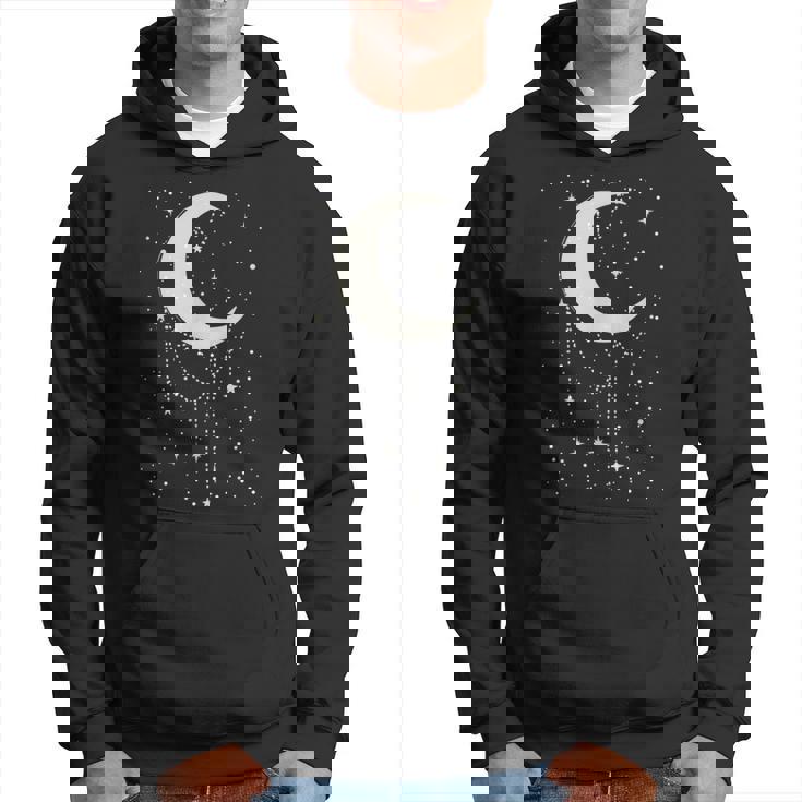 面白い 月 アート メンズ レディース キッズ 銀河 夜空 月 パーカー