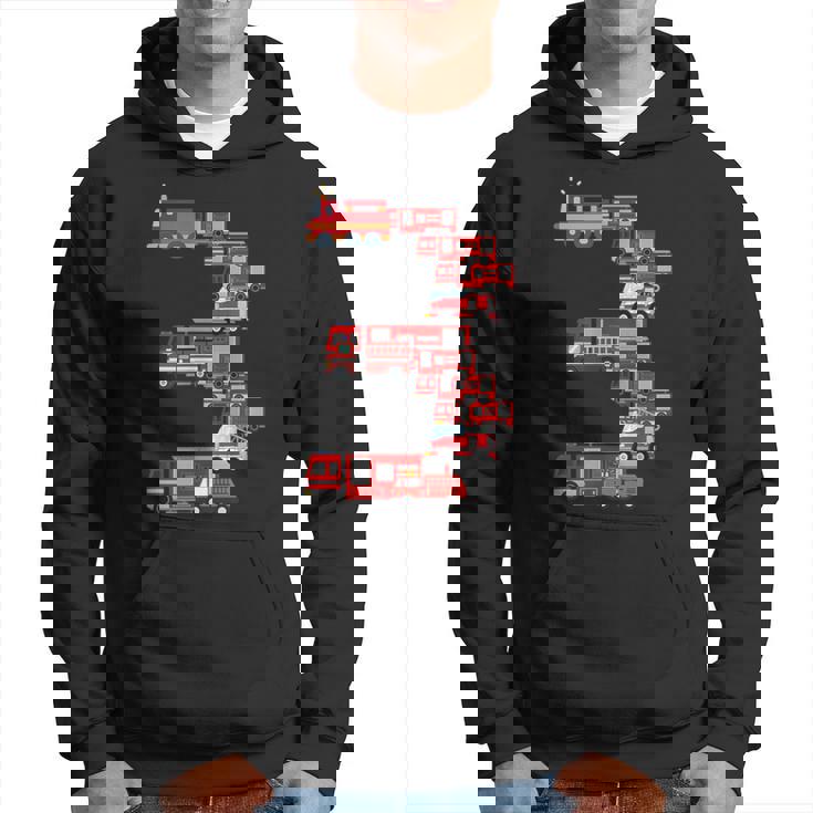 面白い3歳の幼児消防士キッズ消防車3位 パーカー